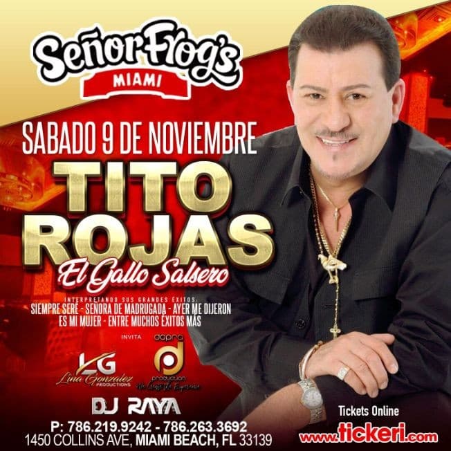 Event - Tito Rojas en Miami - Miami Beach, Florida - November 9, 2019 | concert tickets