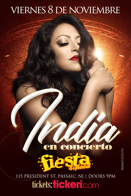 Event - LA INDIA EN NEW JERSEY - Passaic, New Jersey - November 8, 2019 | concert tickets