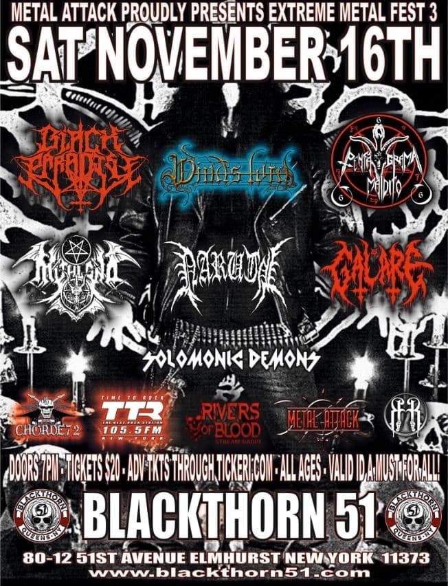 Event - Extreme Metal Fest III - elmhurst, New York - November 16, 2019 | concert tickets