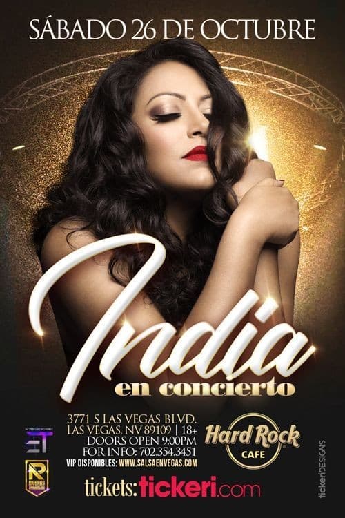 Event - LA INDIA EN LAS VEGAS - Las Vegas, Nevada - October 26, 2019 | concert tickets