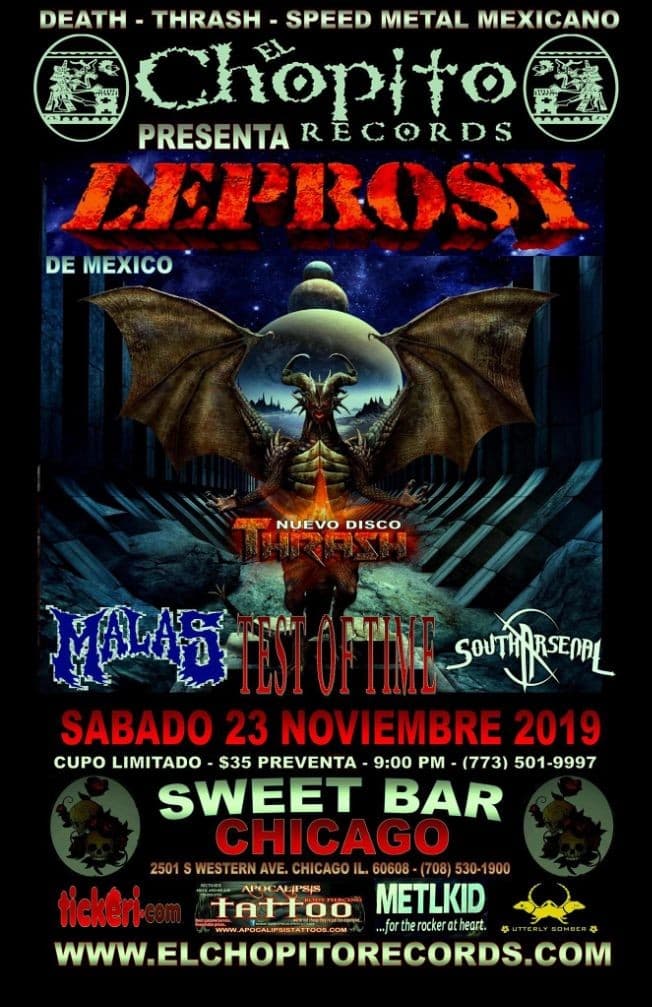 Event - Leprosy en Chicago POSTPONED - Chicago, Illinois - 23 de noviembre de 2019 | concert tickets