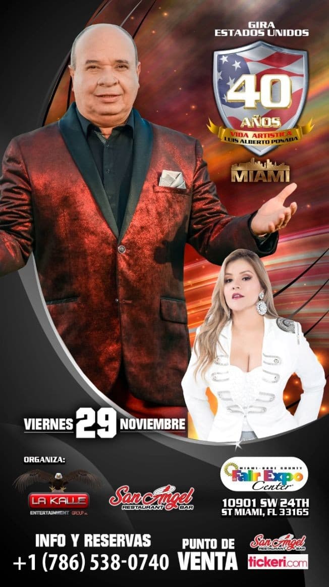 Event - Luis Alberto Posada Y Francy En Concierto En Miami,FLCANCELED - Miami, Florida - November 29, 2019 | concert tickets