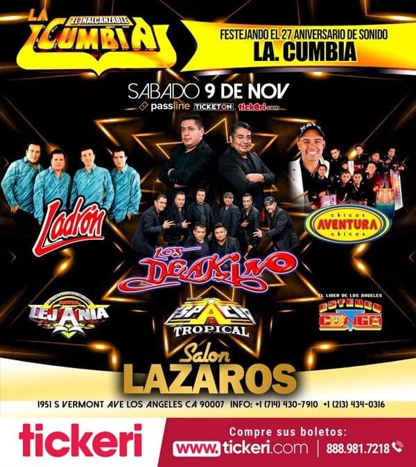 Event - Ladron,Chicos Aventura Y Los De Akino En Los Angeles,CA - Los Angeles, California - November 9, 2019 | concert tickets