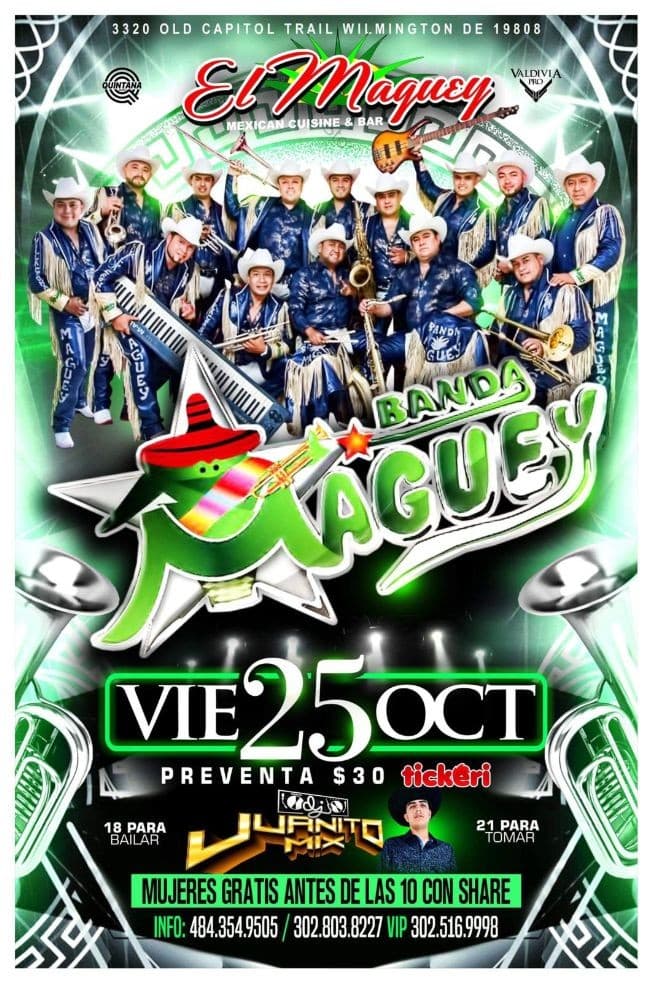 Event - BANDA MAGUEY - Wilmington, Delaware - October 25, 2019 | concert tickets
