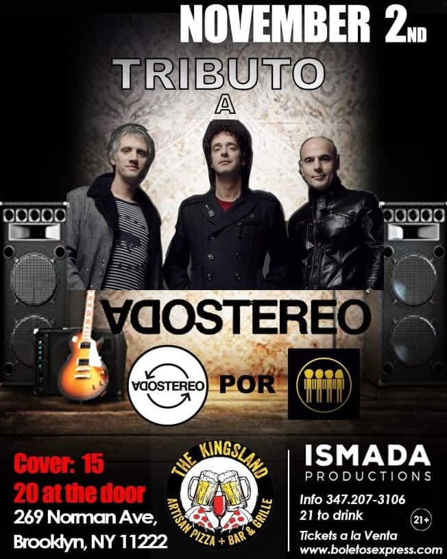 Event - Tributo A Soda Stereo En Elmhurst,NY - Brooklyn, New York - 2 de noviembre de 2019 | concert tickets