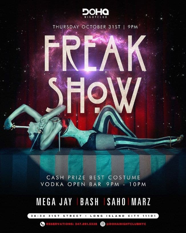 Event - Halloween Party Freak Show At Doha Nightclub - Queens, New York - October 31, 2019 | concert tickets