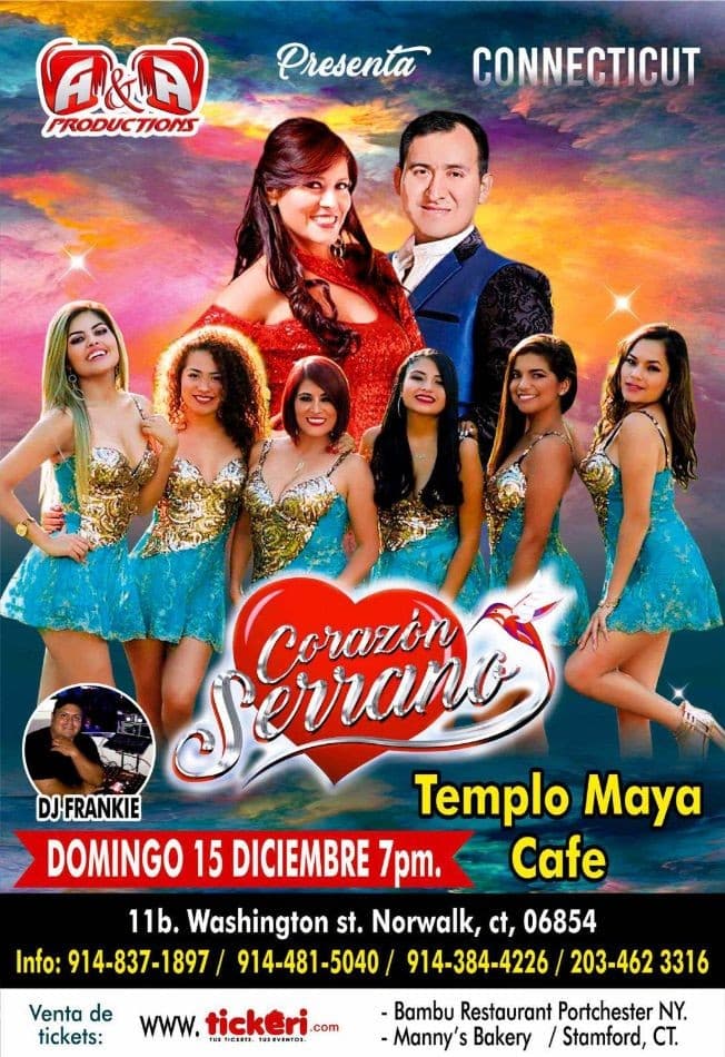 Event - Corazon Serrano en Norwalk,CT - Norwalk, Connecticut - December 15, 2019 | concert tickets