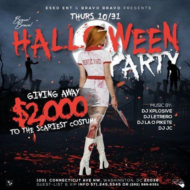 Event - Halloween Night Bravo Bravo - Washington, District Of Columbia - October 31, 2019 | concert tickets