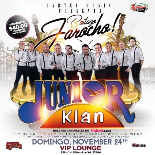 Event - Junior Klan en Milwaukee,WI - Milwaukee, Wisconsin - 24 de noviembre de 2019 | concert tickets