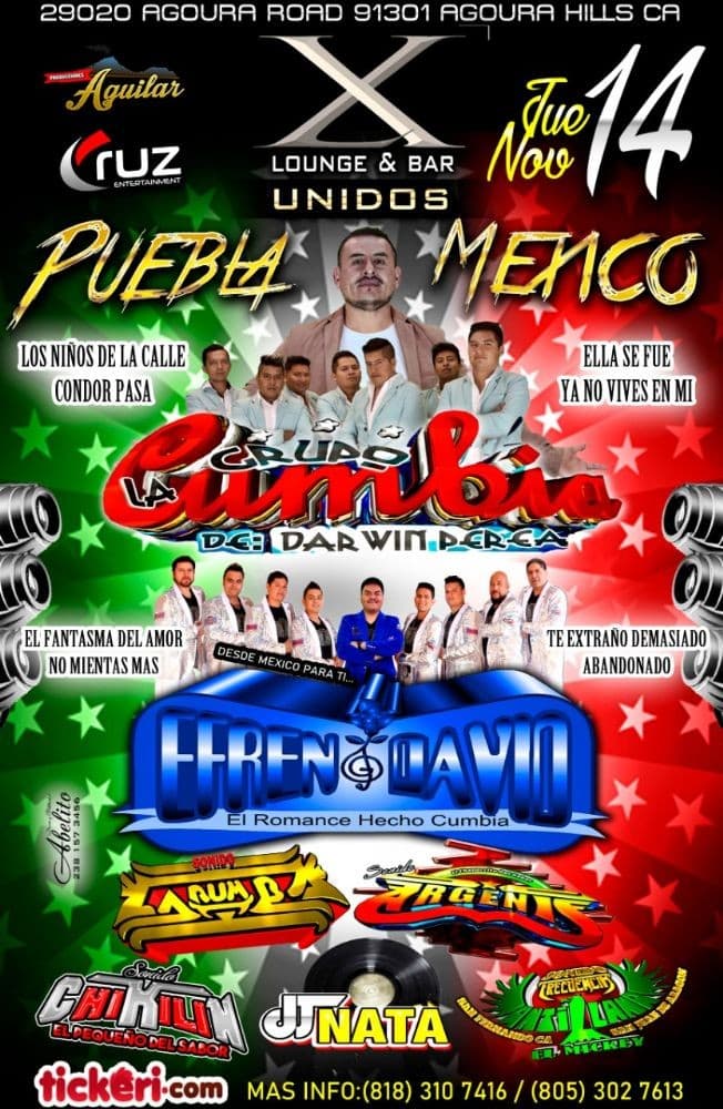 Event - Grupo La Cumbia De Darwin Perea,Efren David y Mas En Agoura Hills,CA - Agoura Hills, California - November 14, 2019 | concert tickets