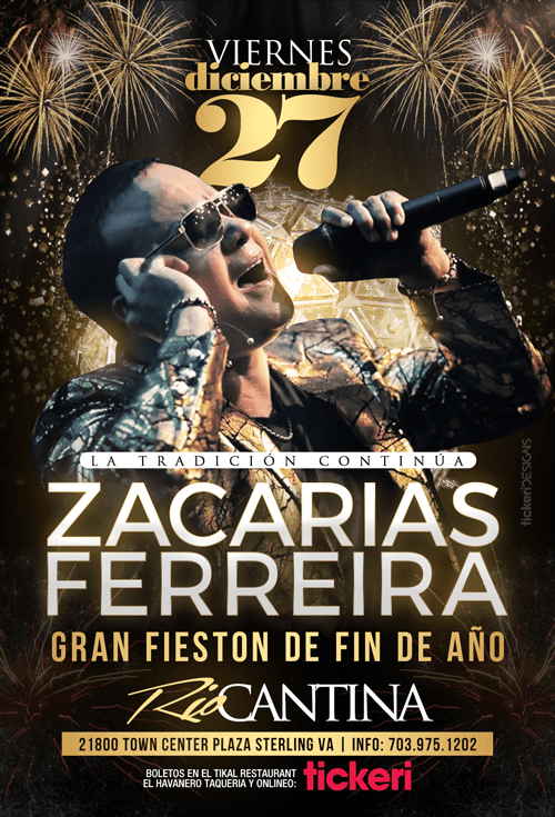 Event - Gran Fieston de fin de Año con Zacarias Ferreira! - Sterling, Virginia - December 27, 2019 | concert tickets