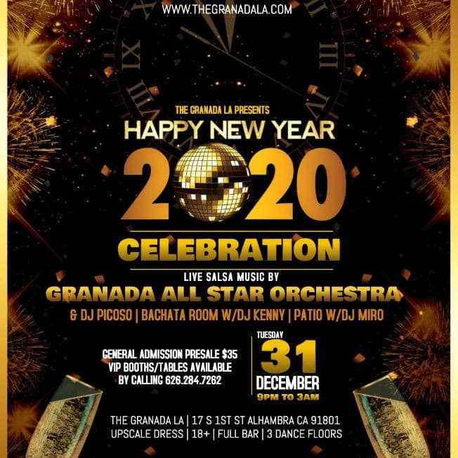 Event - New Years Eve Celebration - Salsa & Bachata Nightclub - Alhambra, California - December 31, 2019 | concert tickets