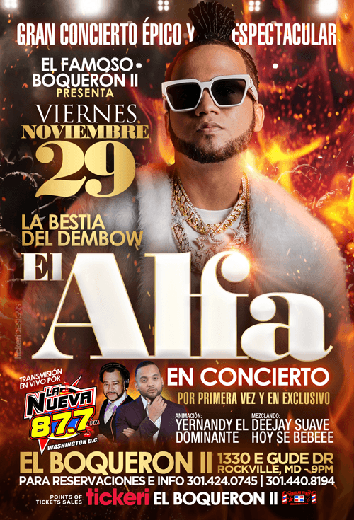 Event - El Alfa en Rockville,MD - Rockville, Maryland - November 29, 2019 | concert tickets