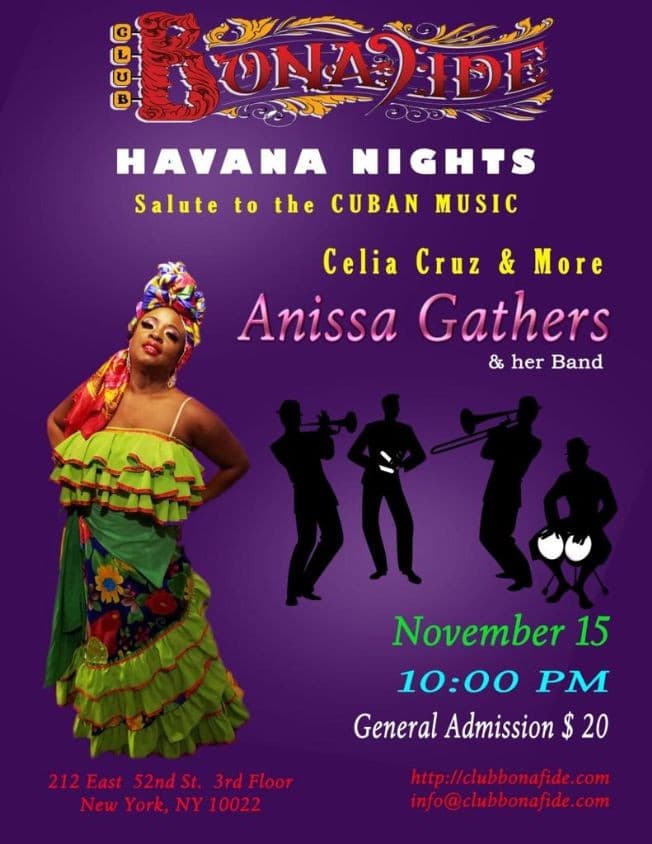 Event - Havana Nights…”Salute to the Cuban Music” … Celia Cruz & more! - New York, New York - November 15, 2019 | concert tickets