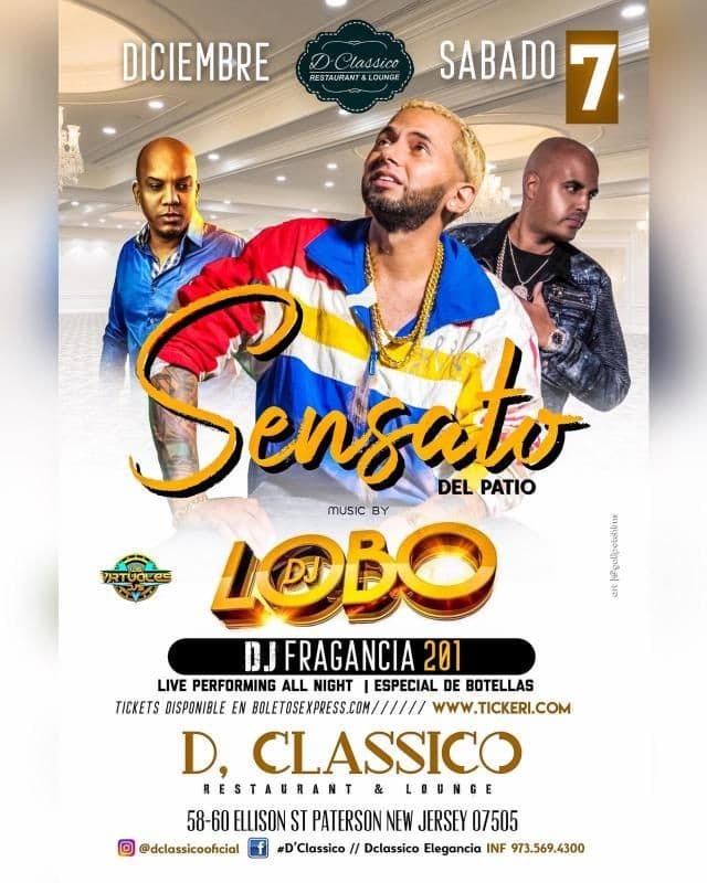 Event - Sensato Del Patio En Paterson.NJ - Paterson, New Jersey - December 7, 2019 | concert tickets