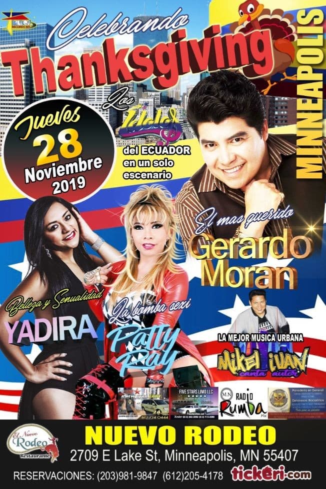 Event - GERARDO MORAN - PATTY RAY - YADIRA  EN THANSGIVING LLEGAN A MINNEAPOLIS EL JUEVES 28 DE NOVIEMBRE 2019 - Minneapolis, Minnesota - November 28, 2019 | concert tickets