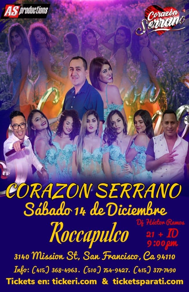 Event - Corazon Serrano - San Francisco, California - December 14, 2019 | concert tickets