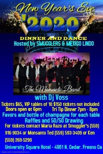 Event - NEW YEAR'S EVE AT SMUGGLERS - Fresno, California - December 31, 2019 | concert tickets