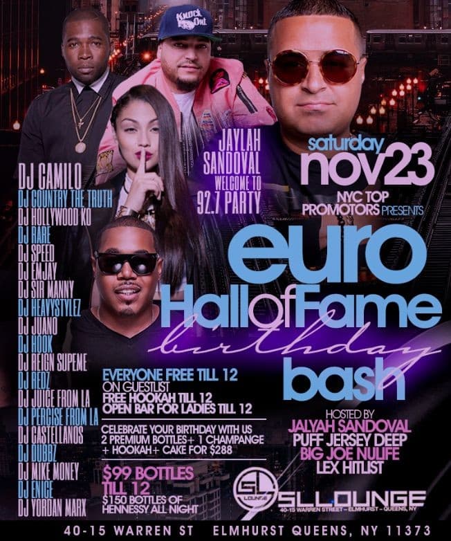 Event - Jaylah Sandoval Welcome to 92.7 Party DJ Camilo Live At SL Lounge - Queens, New York - 23 de noviembre de 2019 | concert tickets