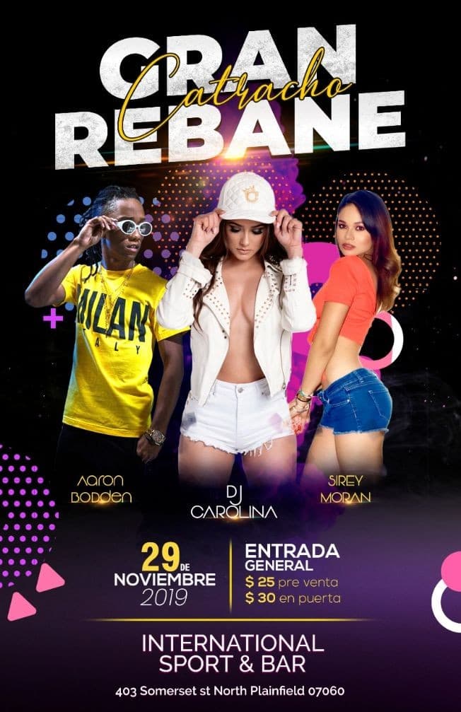 Event - DJ Carolina, Aaron Bodden & Sirey Moran - North Plainfield, New Jersey - 29 de noviembre de 2019 | concert tickets