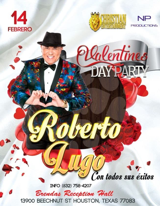 Event - ROBERTO LUGO Valentine's Day - Houston, Texas - February 14, 2020 | concert tickets