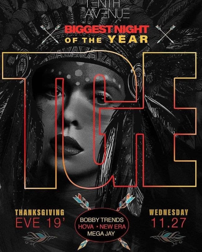 Event - Thanksgiving Eve 2019 At Tenth Avenue Rooftop - New York, New York - 27 de noviembre de 2019 | concert tickets