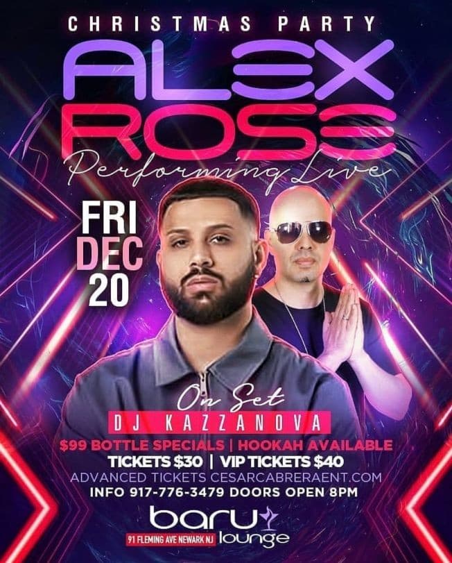 Event - ALEX ROSE - Newark, New Jersey - December 20, 2019 | concert tickets