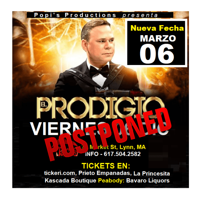 Event - El Prodigio en Trios Bar Lynn Dic 6 - Lynn, Massachusetts - December 6, 2019 | concert tickets