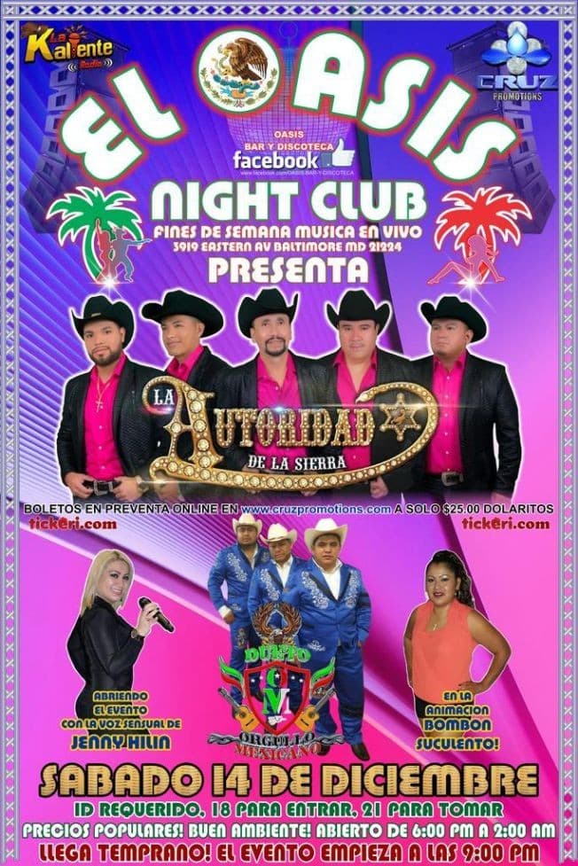 Event - La Autoridad de la Sierra en Vivo! - Baltimore, Maryland - December 14, 2019 | concert tickets