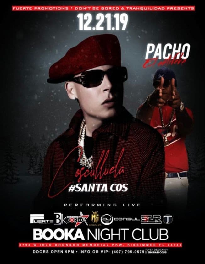 Event - cosculluela & pacho el anti feka  en  booka latin bar and grill - Kissimmee, Florida - December 21, 2019 | concert tickets