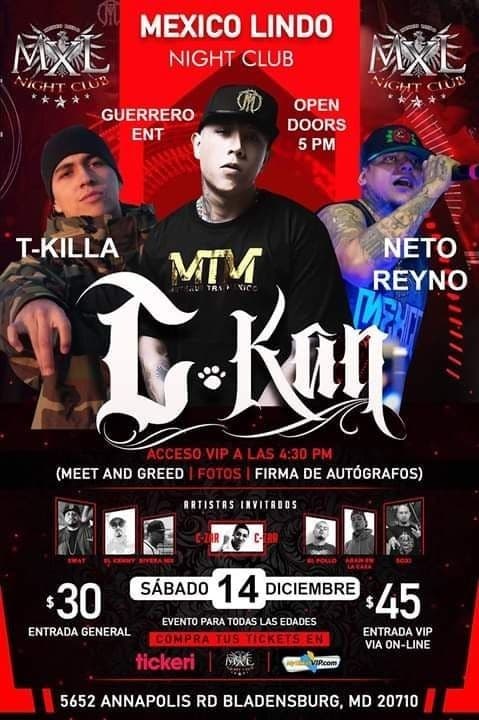 Event - C-Kan en Bladensburg,MD - Bladensburg, Maryland - December 14, 2019 | concert tickets