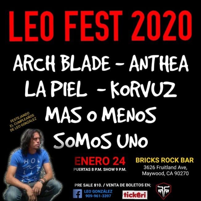 Event - Leo Fest 2020 Con Arch Blade,Anthea y Mas En Maywood,CA - Maywood, California - January 24, 2020 | concert tickets