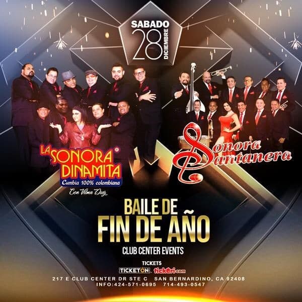 Event - La Sonora Dinamita y Sonora Santanera En San Bernardino,CA - San Bernardino, California - December 28, 2019 | concert tickets
