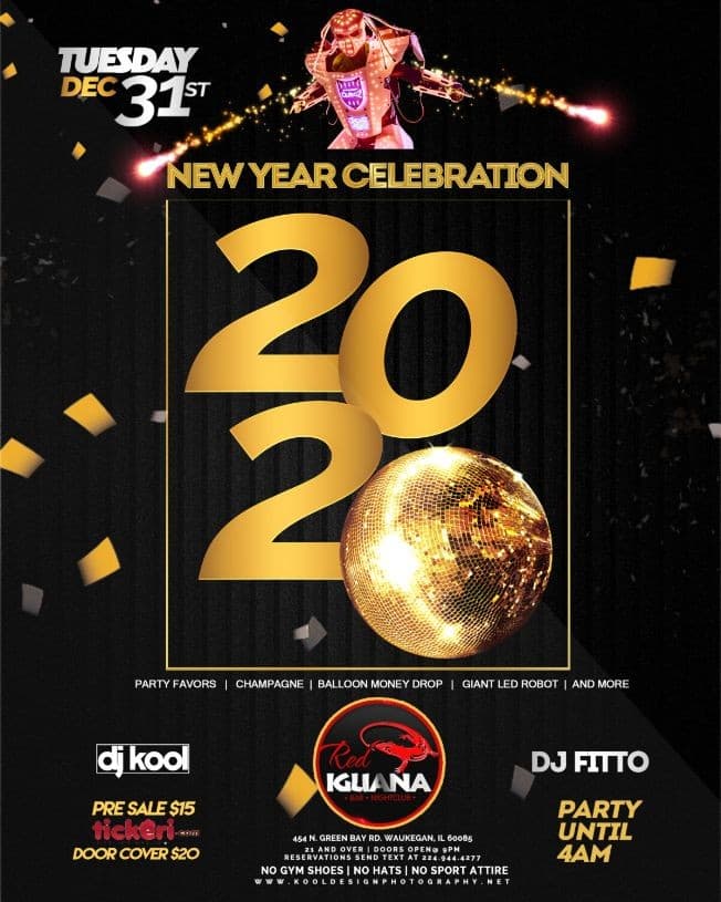 Event - New Year Celebration Red Iguana - Waukegan, Illinois - December 31, 2019 | concert tickets