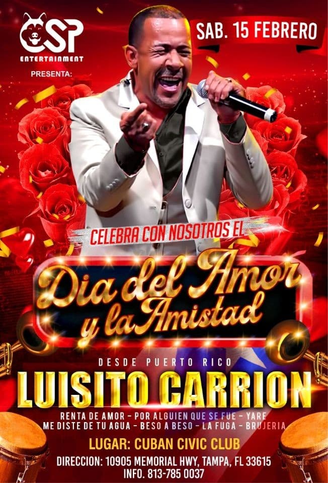 Event - Luisito Carrion - Tampa, Florida - February 15, 2020 | concert tickets