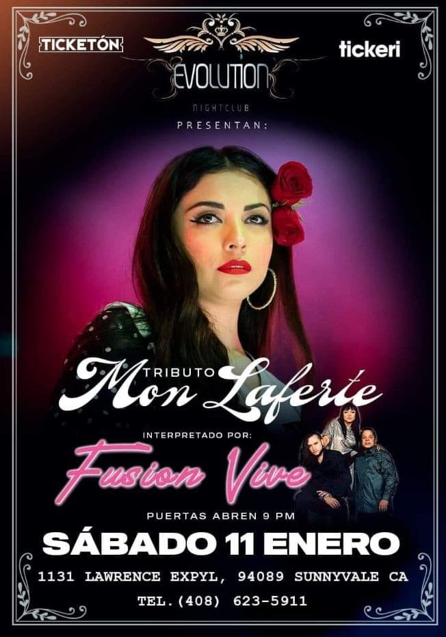 Event - Tributo A Mon Laferte By Fusion Vive En Sunnyvale,CA - Sunnyvale, California - January 11, 2020 | concert tickets