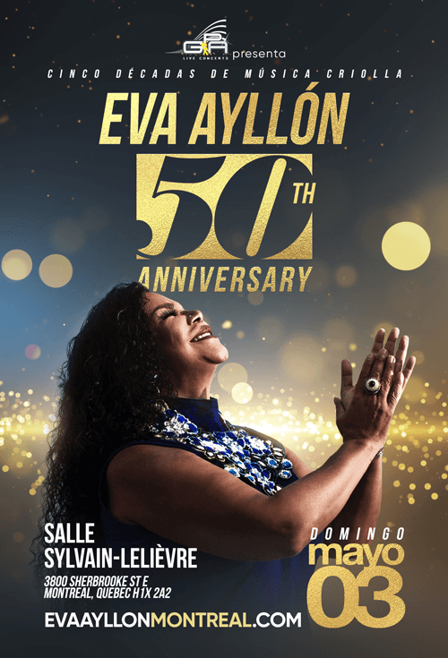 Event - Eva Ayllon 50 Aniversario En Montreal, Canada CANCELED - Montreal, Quebec - May 3, 2020 | concert tickets