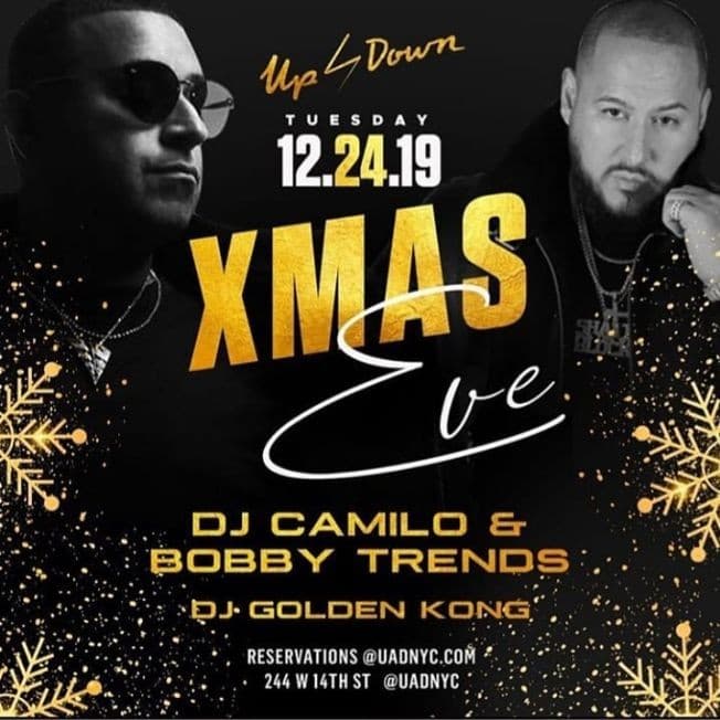 Event - Christmas Eve DJ Camilo Live With DJ Bobby Trends At Up & Down - New York, New York - December 24, 2019 | concert tickets