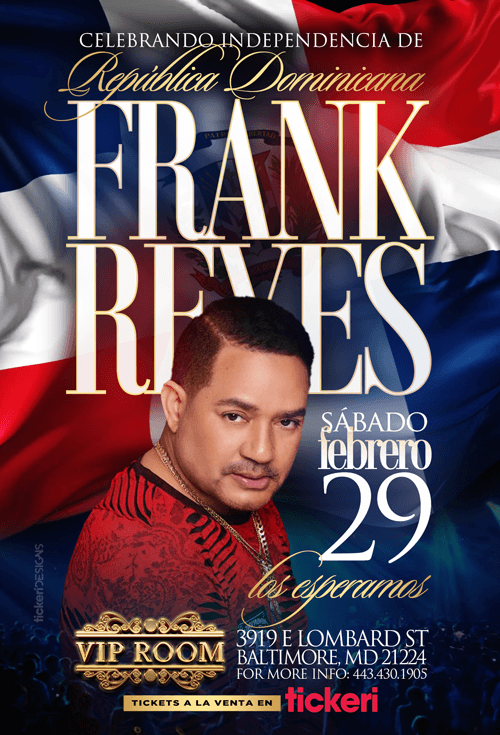 Event - Frank Reyes en Baltimore - Baltimore, Maryland - February 29, 2020 | concert tickets