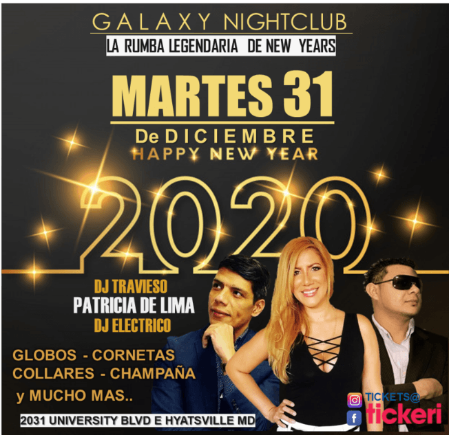 Event - GALAXY NIGHTCLUB - NEW YEARS PARTY - Adelphi, Maryland - December 31, 2019 | concert tickets