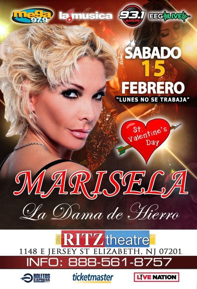 Event - Marisela 'La Dama de Hierro' en Concierto! - Elizabeth, New Jersey - February 15, 2020 | concert tickets