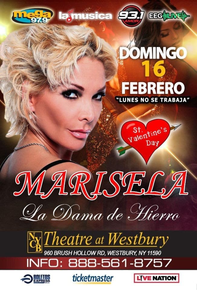 Event - Marisela 'La Dama de Hierro' en Concierto! - Westbury, New York - February 16, 2020 | concert tickets