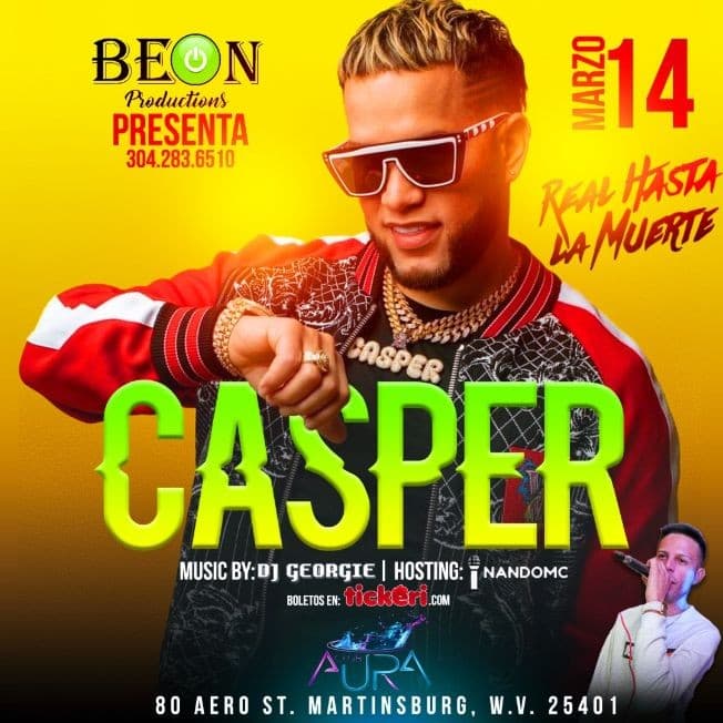 Event - Casper Magico en West Virginia POSTPONED - Martinsburg, West Virginia - March 14, 2020 | concert tickets