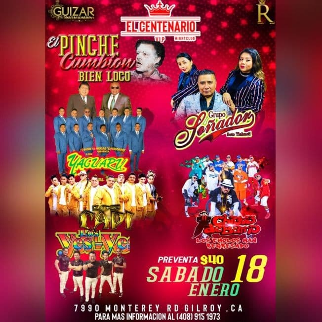 Event - Los Yaguaru,Grupo Soñador,Los Capi,Los Yes-Yes y Mas En Gilroy,CA - Gilroy, California - January 18, 2020 | concert tickets
