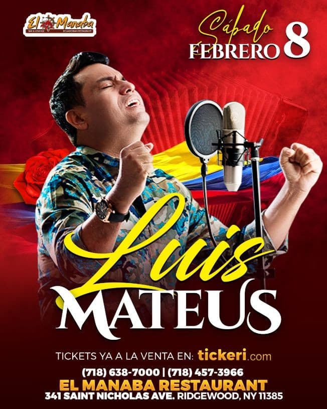 Event - Luis Mateus en Brooklyn - Ridgewood, New York - February 8, 2020 | concert tickets