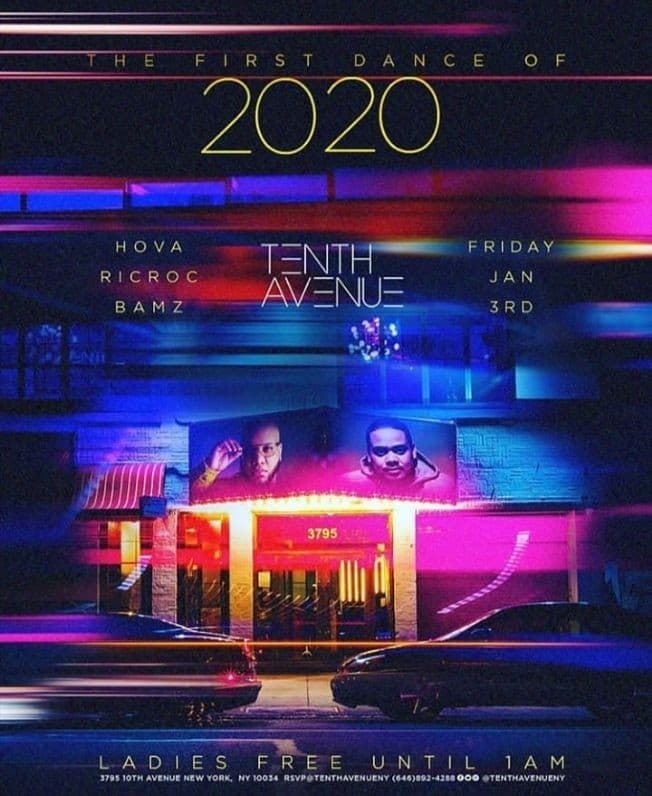 Event - The First Dance Of 2020 At Tenth Avenue - New York, New York - January 3, 2020 | concert tickets