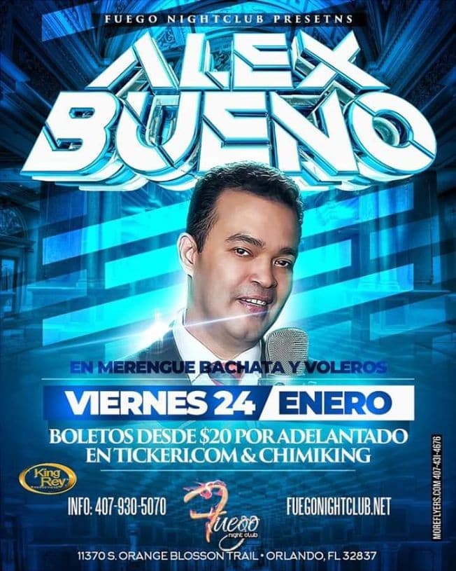 Event - Alex Bueno - Orlando, Florida - January 24, 2020 | concert tickets