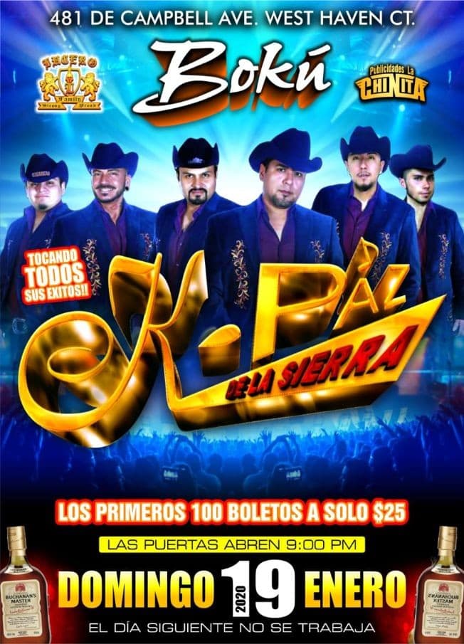 Event - K-Paz de la Sierra En West Haven,CT - West Haven, Connecticut - January 19, 2020 | concert tickets