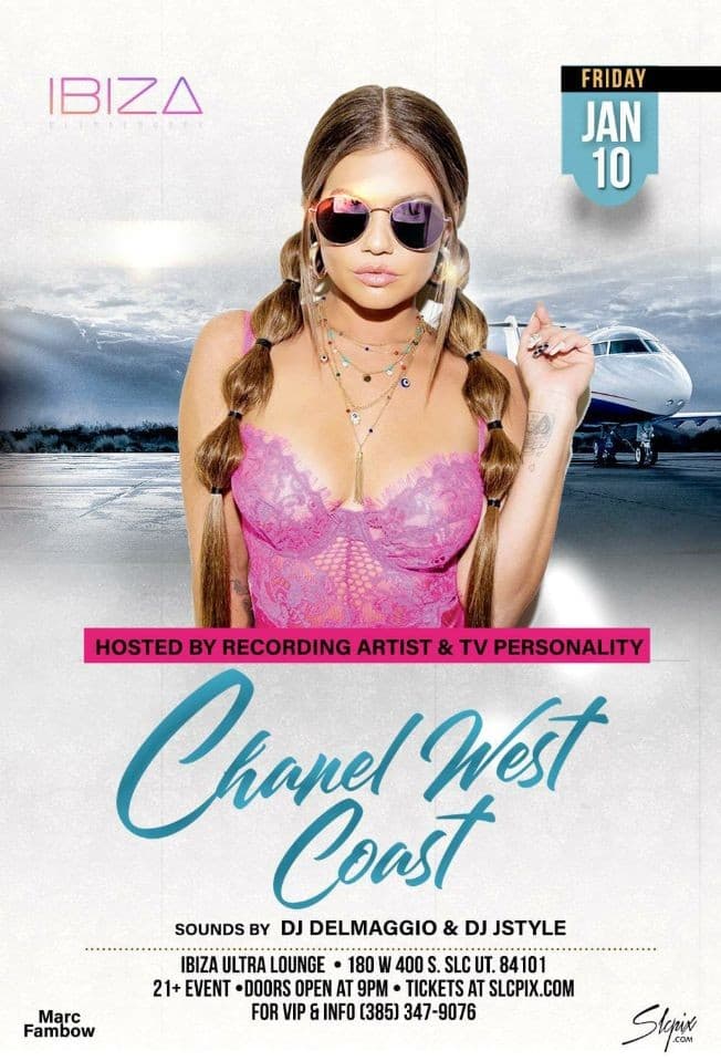 Event - Chanel West Coast Live at Ibiza Ultra Lounge! - Salt Lake City, Utah - January 10, 2020 | concert tickets