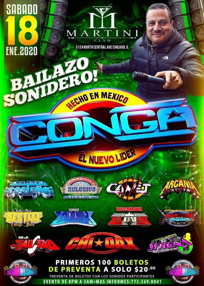 Event - Bailazo Sonidero Con Sonido Conga y Mas En Chicago,IL - Chicago, Illinois - January 18, 2020 | concert tickets